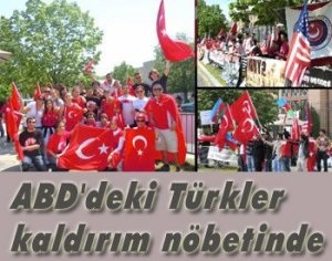 ABD'deki Türkler kaldırım nöbetinde