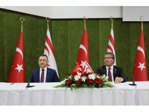 KKTC Başbakanı Üstel, Türkiye ile işbirliği protokolü imza töreninde konuştu: