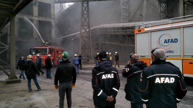 GÜNCELLEME - Kırklareli'nde çimento fabrikasında yangın