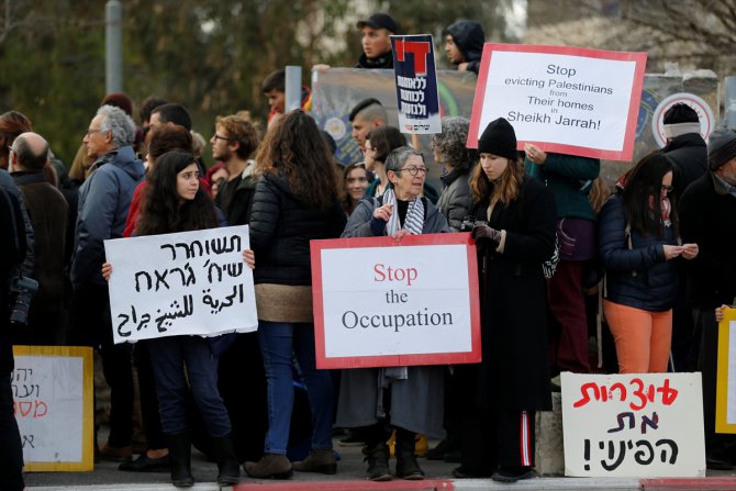 İsrail'in Filistinlilere ait evleri tahliye kararı protesto edildi