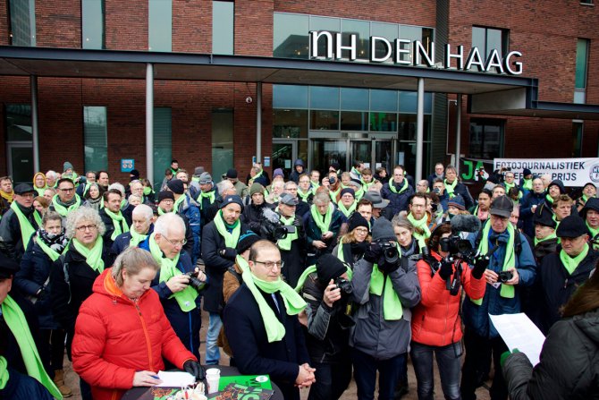 Hollanda'da foto muhabirlerinden grev