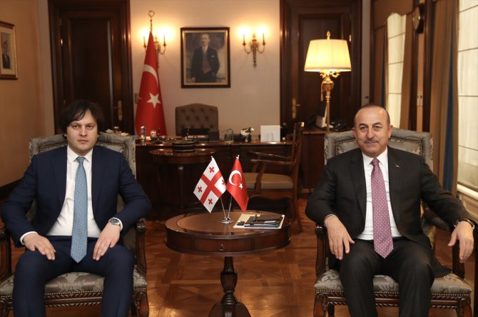 Çavuşoğlu, Gürcistan Parlamento Başkanı Kobakhidze ile görüştü