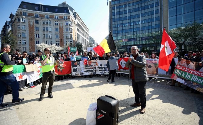 Brüksel'de "helal kesim yasağı" protestosu