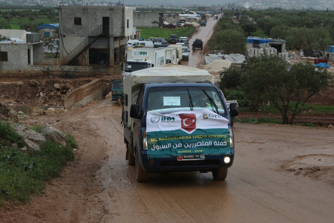 İHH ve Fetih-Der'den Suriye'deki sel mağdurlarına yardım eli