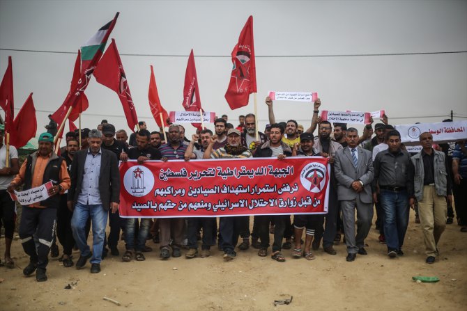 Gazzeli balıkçılardan İsrail ihlallerinin son bulması için eylem