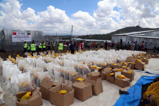 TİKA'dan kamplara sığınan Etiyopyalı ailelere ramazan yardımı