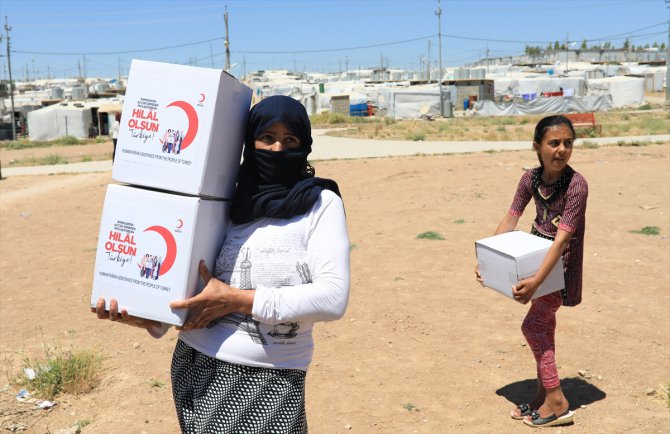 Türk Kızılaydan 3 bin Ezidi aileye gıda yardımı