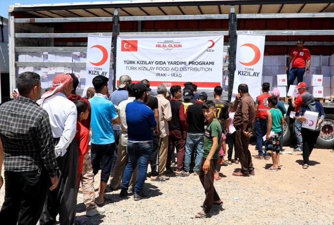 Türk Kızılaydan 3 bin Ezidi aileye gıda yardımı