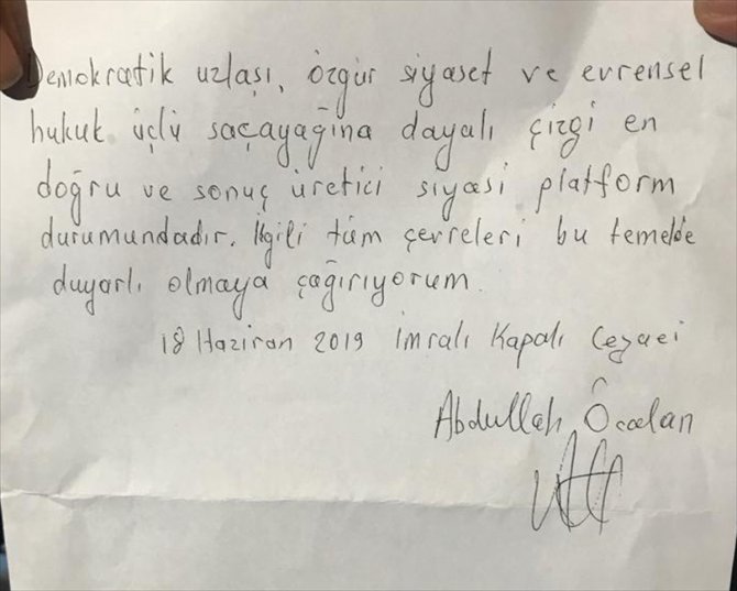 Teröristbaşı Öcalan'dan HDP'ye tarafsızlık çağrısı