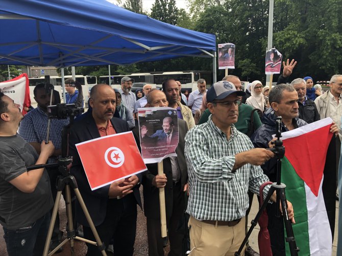BM önünde "Muhammed Mursi" gösterisi