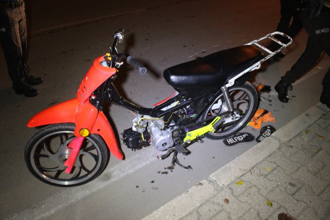 Motosikletin çarptığı kişi yaralandı