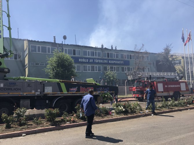 GÜNCELLEME - Konya'da silah fabrikasında yangın
