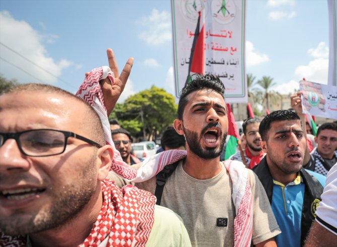 Lübnan Çalışma Bakanlığının uygulaması Gazze'de protesto edildi