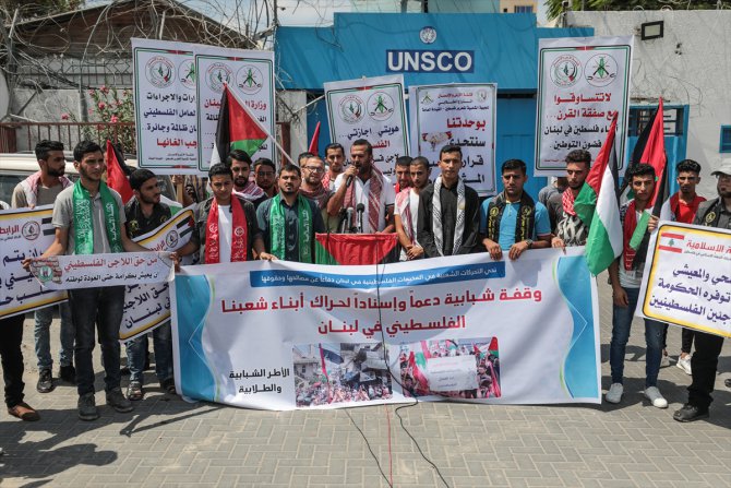 Lübnan Çalışma Bakanlığının uygulaması Gazze'de protesto edildi