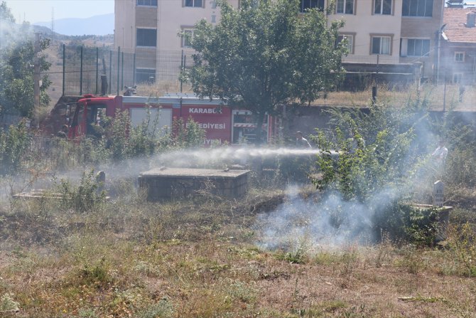 Karabük'te makilik alanda yangın