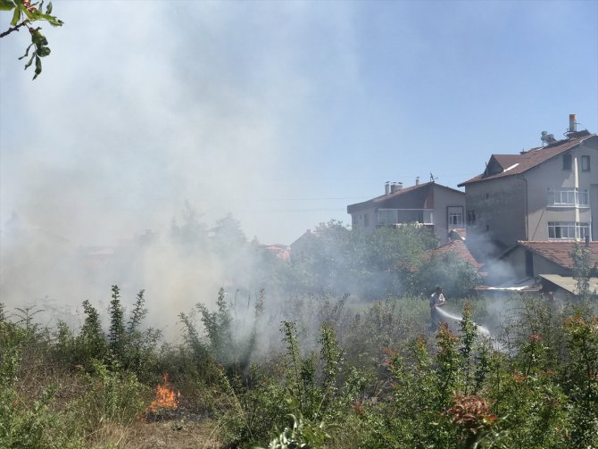 Karabük'te makilik alanda yangın