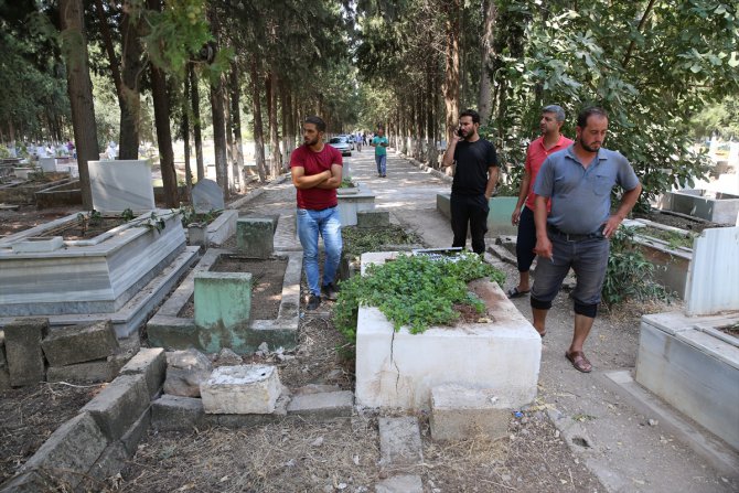 Reyhanlı'da mezarların tahrip edilmesi