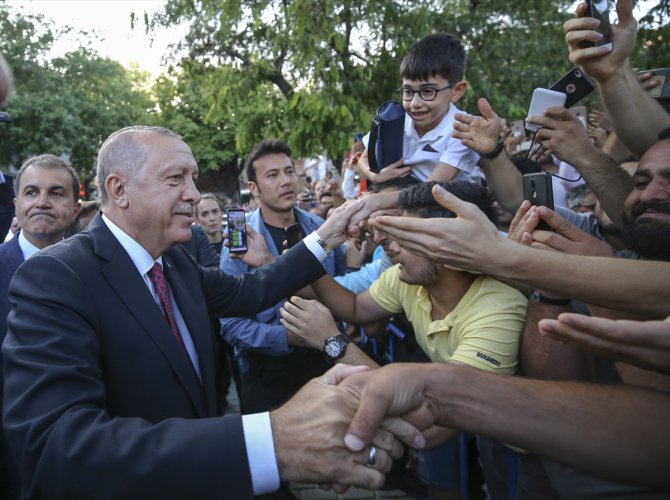 Cumhurbaşkanı Erdoğan Sultanahmet'te