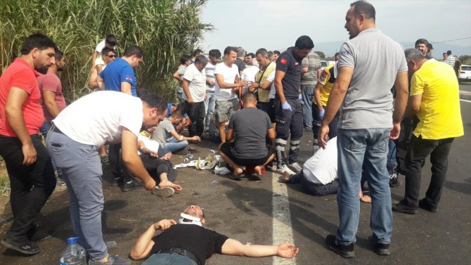 Aydın'da işçi otobüsü devrildi: 1'i ağır 20 yaralı