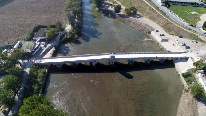 Tarihi Tunca Köprüsü'nün restorasyonu tamamlandı