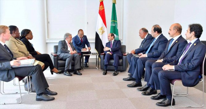 Sisi ve Guterres "Afrika Birliği-BM koordinasyonunu" görüştü