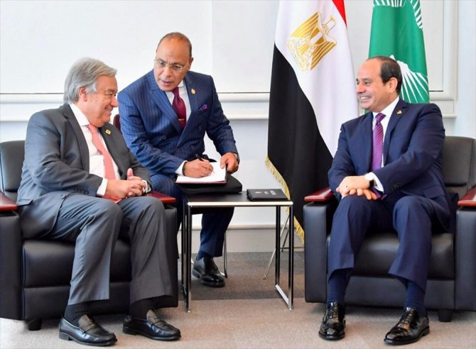 Sisi ve Guterres "Afrika Birliği-BM koordinasyonunu" görüştü