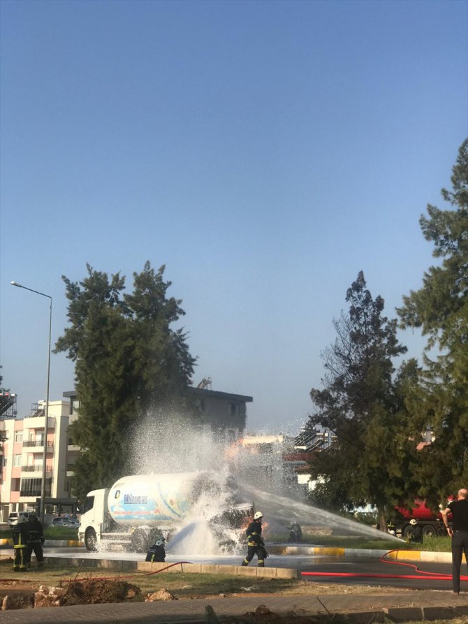 Antalya'da LPG tankerinde yangın