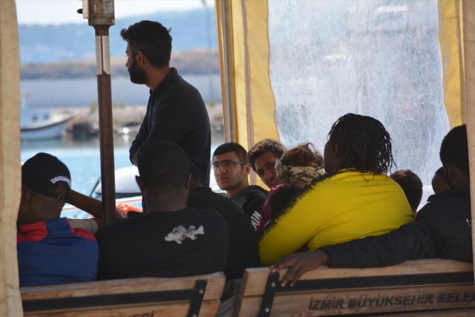 Ayvalık'ta 48 düzensiz göçmen yakalandı