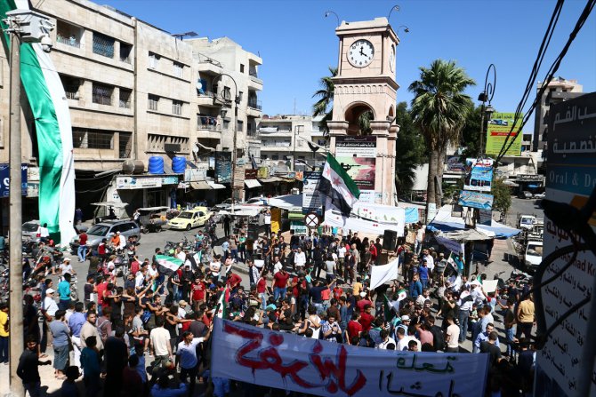 İdlib'de Esed rejimi, Rusya ve Çin protesto edildi