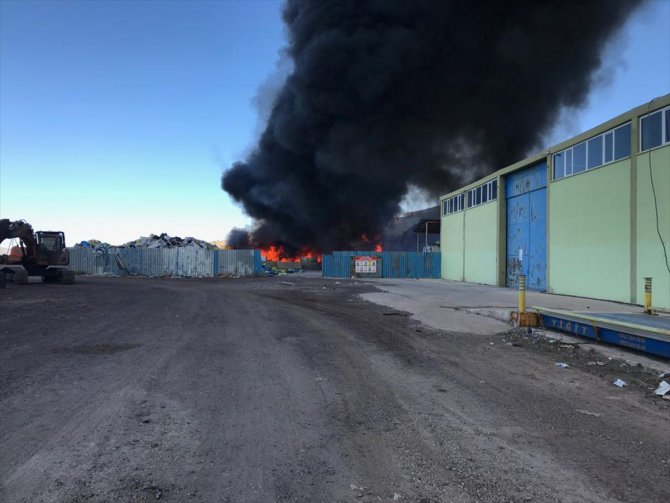 Kırıkkale'de fabrika yangını