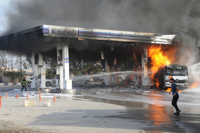 Petrol istasyonunda yangın