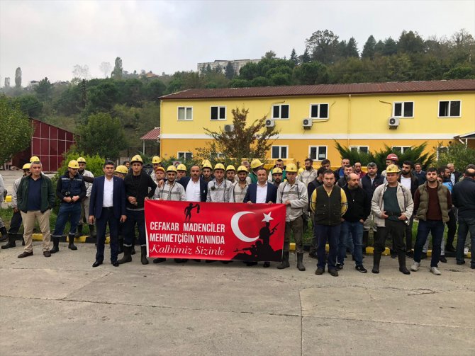 Madencilerden Mehmetçik'e destek
