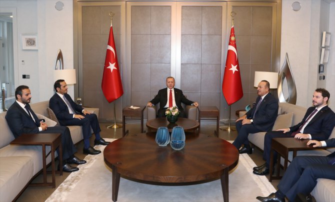 Erdoğan'ın, Katar Başbakan Yardımcısı ve Dışişleri Bakanı Sani'yi kabulü sona erdi