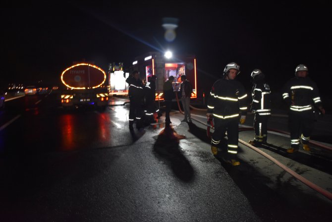 Tekirdağ'da LPG tankerinde yangın