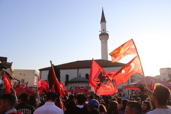 Kuzey Makedonya'da "Türkiye ile Dayanışma Mitingi"