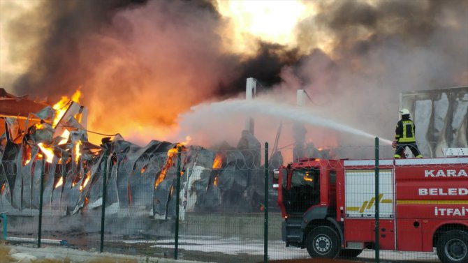 GÜNCELLEME - Konya'da fabrika yangını