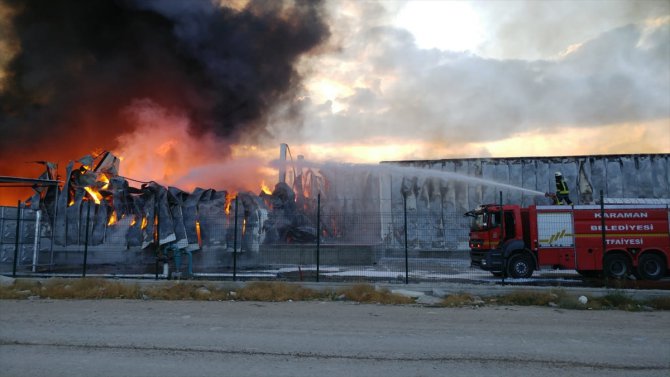 GÜNCELLEME - Konya'da fabrika yangını