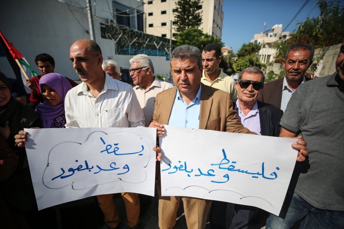 "Balfour Deklarasyonu" 102. yılında Gazze'de protesto edildi