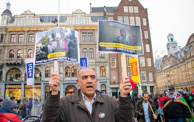 Hollanda'da İsrail protestosu