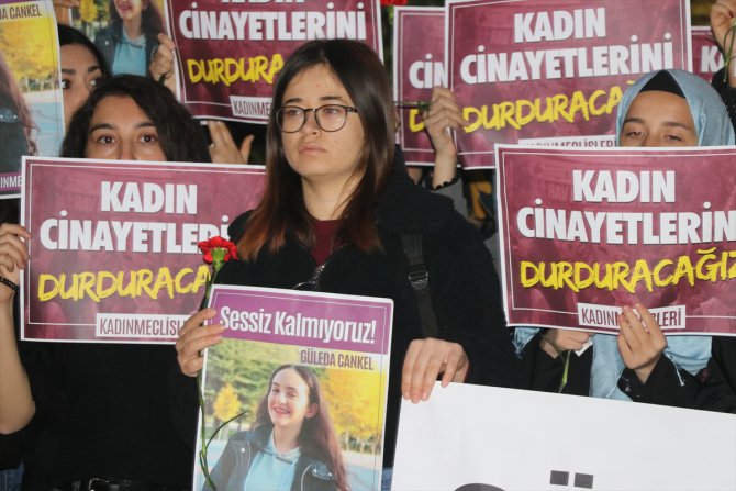 Isparta'da kadınlardan, üniversite öğrencisi Güleda Cankel'in öldürülmesine tepki