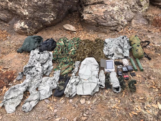 Bingöl'de terör örgütü PKK'ya ait malzeme ele geçirildi