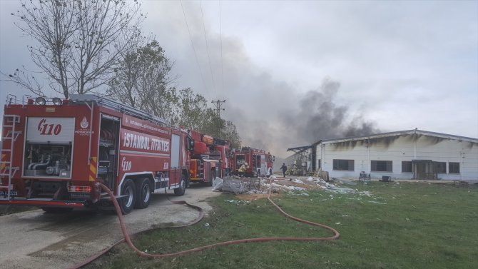 GÜNCELLEME - Çatalca'da fabrika yangını