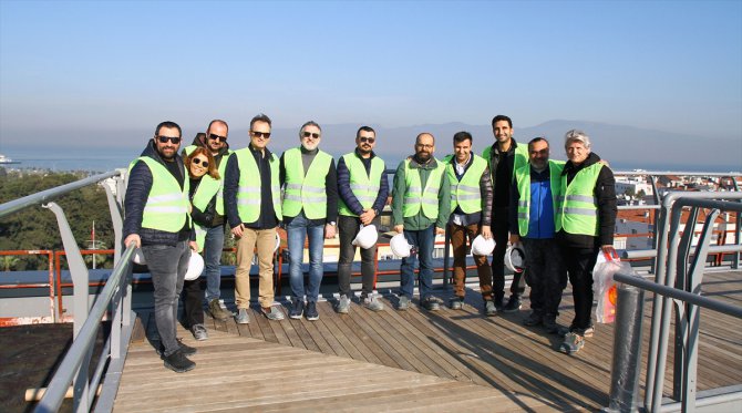 TSYD İzmir Şubesi yöneticileri, Göztepe'nin yeni stadını gezdi