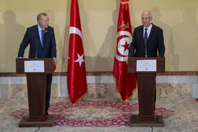Erdoğan, Tunus Cumhurbaşkanı Said ile ortak basın toplantısında konuştu: