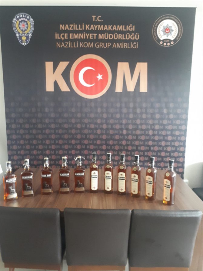 Aydın'da sahte içki operasyonunda 13 şüpheli yakalandı