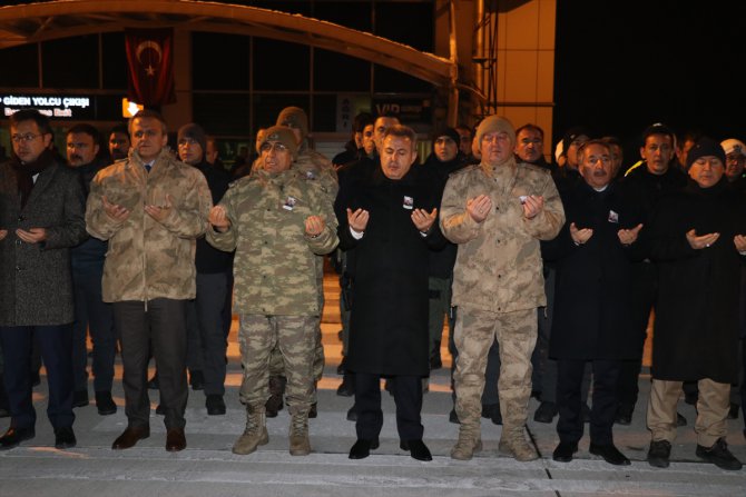 Ağrı'da şehit olan Uzman Jandarma Çavuş Çağrı Toptaş'ın naaşı Ankara'ya uğurlandı