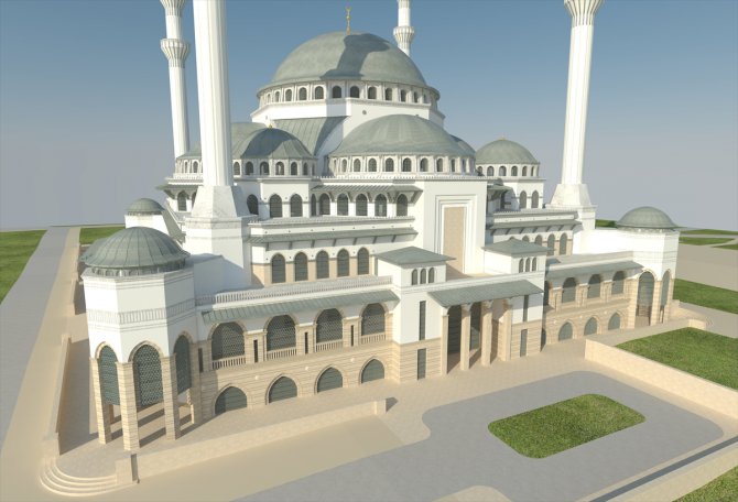 Üniversite yerleşkesindeki "kültür merkezi" gibi cami projesinin yüzde 35'i tamamlandı