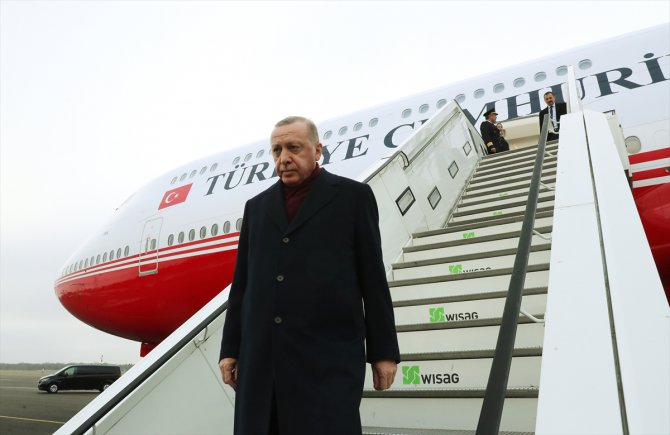 Cumhurbaşkanı Erdoğan, Libya Zirvesi'ne katılmak üzere Almanya'ya geldi