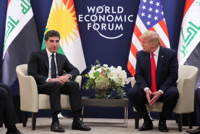 IKBY Başkanı Barzani Davos'ta Trump ile görüştü