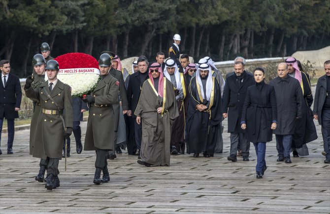 Kuveyt Ulusal Meclis Başkanı Marzuk Ali El Ganim Anıtkabir'i ziyaret etti